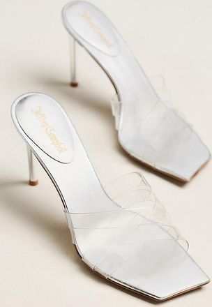 Jeffrey Campbell Dewdrop Square-Toe Heeled Sandals