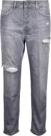 Dondup Icon Jeans - Dames - Slim Fit Jeans - Grijs - W27 - Katoen - Jeans