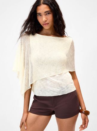 Twik Womens Asymmetrical poncho-style sweater