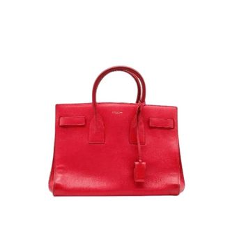 Saint Laurent Pre-owned Handbags, female, Red, Size: ONE SIZE Pre-owned Le Sac de Jour