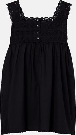 Poss&eacute; Ezra broderie anglaise cotton top