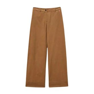 Twinset Myfo Fluwelen Broek - Dames - Broeken - Bruin - Maat: XS Katoen