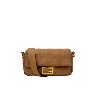 Fendi Pre-owned Vintage Leren Schoudertas - Dames - Pre-owned - Bruin - Maat: ONE Size Leer