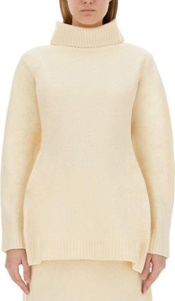 Jil Sander Ribbed Turtleneck Shirt With Oversized Silhouette