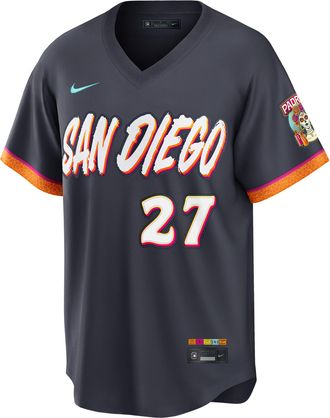 Nike Nick Pivetta San Diego Padres City Connect Nike Mens MLB Stadium Jersey in Black | RE260H3HPY9-EKH