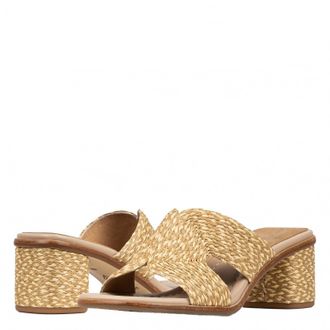 Donald J Pliner Womens Ohara Mid Heel Mule Sandal