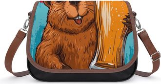 Generic Happy Canada Day Womens Crossbody Bag Fashion Shoulder Handbags Message Tote Bag with Adjustable Strap