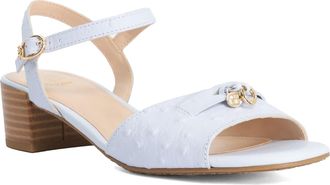 Dune London Womens Ladies Jaxxton - Open Toe Block Heel Sandals - Blue - Size UK 7