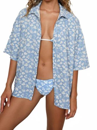 Dippin' Daisy's Swimwear Hawaii Button Up Top In Ocean Spray