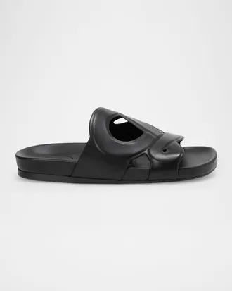 Loewe x Paula & apos;s Ibiza Men & apos;s Ease Monogram Leather Sandals