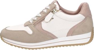 Tamaris Schoenen, Dames, Beige, 40 EU, Leer, Comfort Veterschoenen Laag