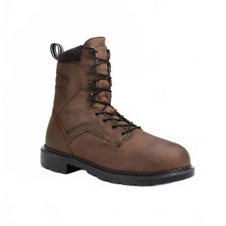 Red Wing Shoes Mens Supersole 8-Inch Waterproof Safety Toe Metguard Boot In Brown