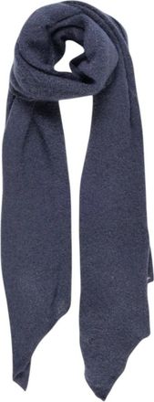 Pieces Blauwe Textuur Gebreide Lurex Sjaal - Dames - Wintersjaals - Blauw - ONE Size - Polyester - Accessoires