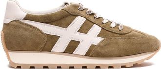 Hogan H701 Sneakers In Brown Suede