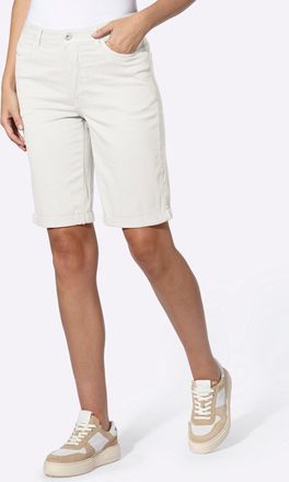 Heine Jeansshorts HEINE, Damen, Gr. 34, Normalgr&ouml;ssen, wei&szlig;, 98% Baumwolle, 2% Elasthan, unifarben, kurz, Jeans Jeansshorts