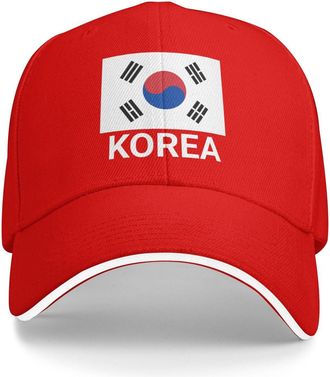 Generic Support Korea Flag Hat Korean Caps for Men Women I Stand with Korea Baseball Cap Trucker Hats Red