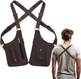 Generic Underarm Shoulder Bag,Waterproof Pouch,Multiple Pockets Anti-Theft Waterproof Underarm Double Shoulder Bag | for Dad Boyfriend Woman Cell Phone Car Ke