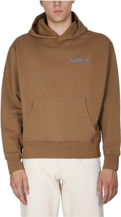 Sunflower Planet Hoodie Sweatshirt - Heren - Hoodies - Bruin - M - Hoodies & sweatvesten