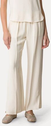 Forte_Forte Flared Slub Viscose Trousers In Orchidea