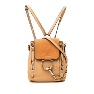 Chlo&eacute; Pre-owned Chloe Mini Calfskin and Suede Faye Backpack Ladies 03177565