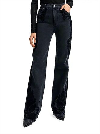 Veronica Beard Crosbie High Rise Wide Leg Jeans In Washed Onyx