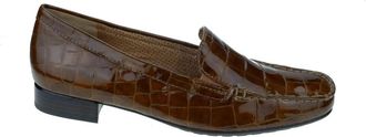 Gabor Alligatorlack Leren Dames Pump - Dames - Loafers - Bruin - 39 EU - Leer - Schoenen
