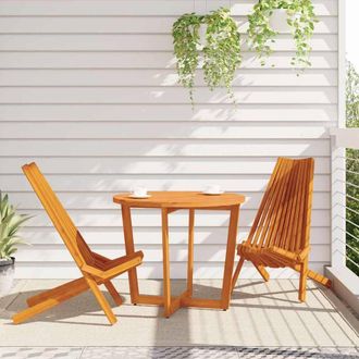 Berkfield Home Stylish Folding Garden Chairs 2 pcs Solid Wood Acacia in Brown