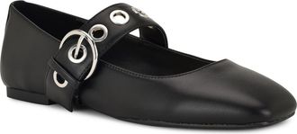 Nine West Kebba Mary Jane Flat in Black at Nordstrom, Size 10.5