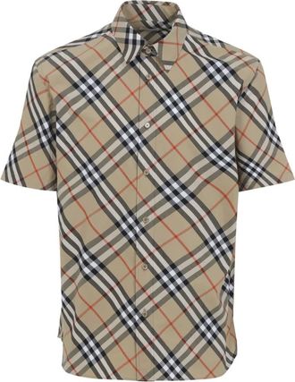 Burberry Heren, Overhemden, Bruin, Maat: L Katoen