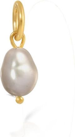 Kozakh Grey Freshwater Pearl Charm in Gold at Nordstrom