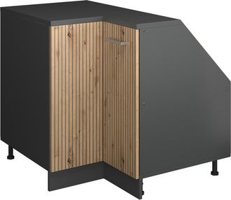 Vicco Armario Para Techo Inclinado Armario De Esquina Rion, Roble Artesanal, 75.6 X 81.6 Cm Con 1 Puerta, Carcasa Del Armario 60 Cm De Profundidad, Vicco