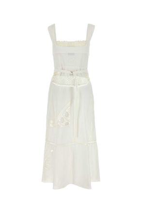 Marine Serre Womens Household Dress White Cotton