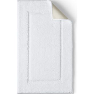 Lands End Cotton Non-skid Contour Bath Rug in White at Nordstrom, Size Medium