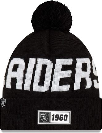 New Era Oakland Raiders Beanie Knit NFL 2019 Sideline Road 1960 Black - One-Size