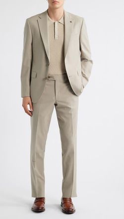 Jack Victor Esprit Solid Stretch Suit in Tan at Nordstrom, Size 36Regular