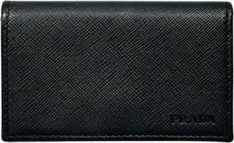 Prada Pre-owned Business Card Case - unisex - Vintage Accessoires - Zwart - ONE Size - Leer - Vintage