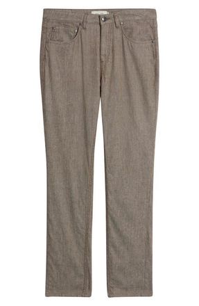 Bugatchi Straight Leg Five Pocket Pants in Tobacco at Nordstrom, Size 30 X 7