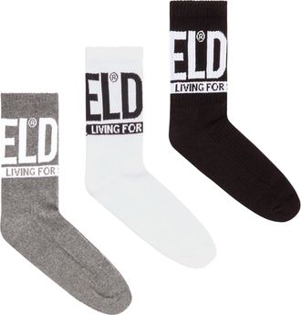 Diesel 3-pack of socks with Diesel logo - Socks - Man - Multicolor
