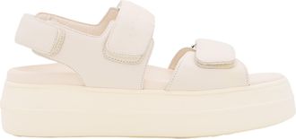 Hogan Elevated Platform Sandals With Adjustable Hook And Loop Closure