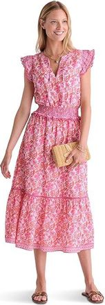 Vineyard Vines Mina Maxi Dress Womens Dress Block Print Toucan : XL, Cotton/Modal