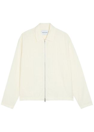 Mki Miyuki Zoku Rider Checked-weave Cotton Overshirt - White 02 - XL