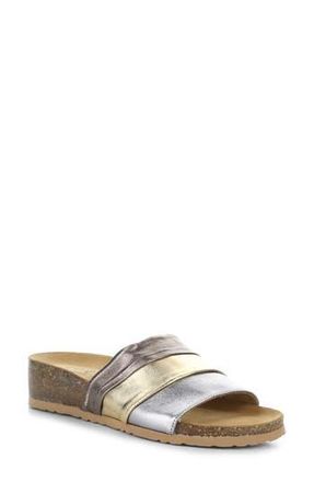 Bos. & Co. Libby Platform Wedge Slide Sandal in Anthracite Combi at Nordstrom Rack, Size 11Us / 42Eu