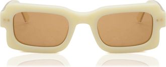 Marni Lake Vostok Panna SIN Mens Sunglasses White Size 51