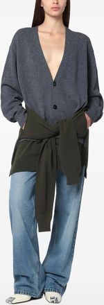 Stella McCartney buttoned two-tone cardigan - Grey