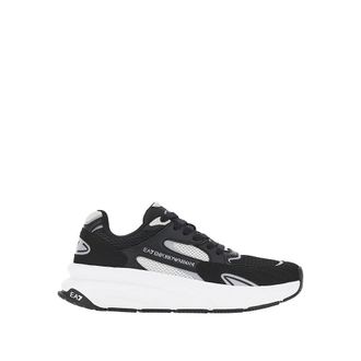 Emporio Armani Faux leather and mesh sneakers Man 10+