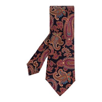 Etro Etro, Ties, male, Red, Size: ONE SIZE Silk Tie with Paisley Motif