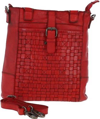 Ashwood Leather Womens Perfezione Vintage Woven Shoulder Bag - Red - One Size