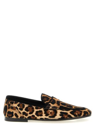 Dolce & Gabbana Leopard Print Slip-On Loafers