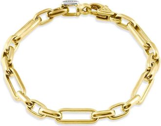 Pompeii3 Mens Fisher 14k Gold (32gram) or Platinum (52gram) 7mm Link Bracelet 8.5