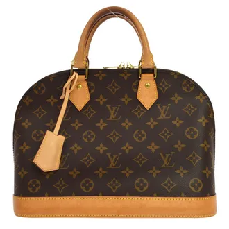Louis Vuitton Alma Monogram Brown Canvas Handbag (Pre-Owned)
